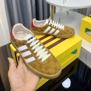 Adidas x Gucci Gazelle Sneaker Tan Monogram